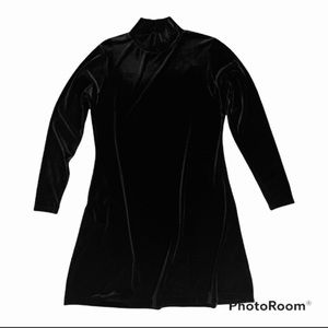 Lauren Ralph Lauren Black Velvet Long Sleeve Dress